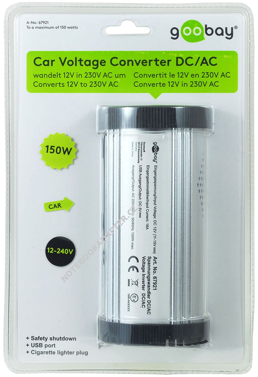 Měnič napětí 3v1 12V-DC/ 230V-AC 150W