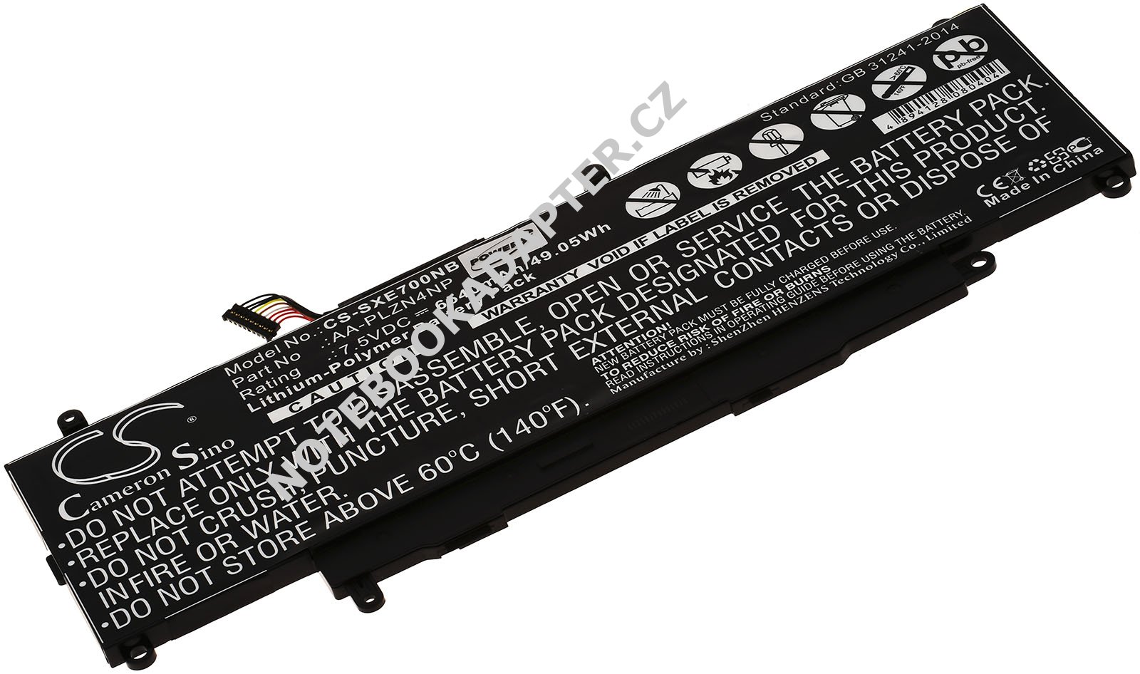 aku pro Samsung XE700T1A / Typ AA-PLZN4NP